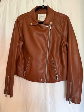 Anthropologie Faux Leather Moto Jacket New